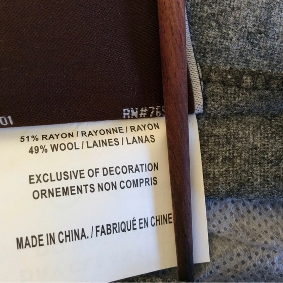 Michael Kors MK Home Decorative Pillow Cover Square 26x26 Wool Rayon Metal Studs - Picture 5 of 6